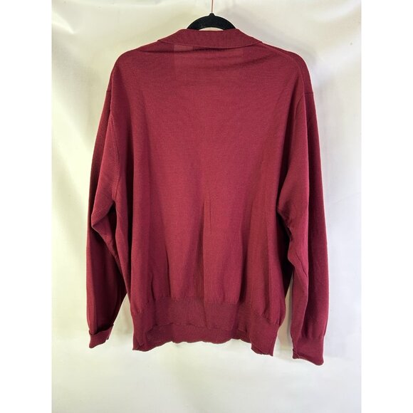 VTG 80s Brooks Brothers Merino Wool Lightweight Knit Collared Sweater - Picture 7 of 8